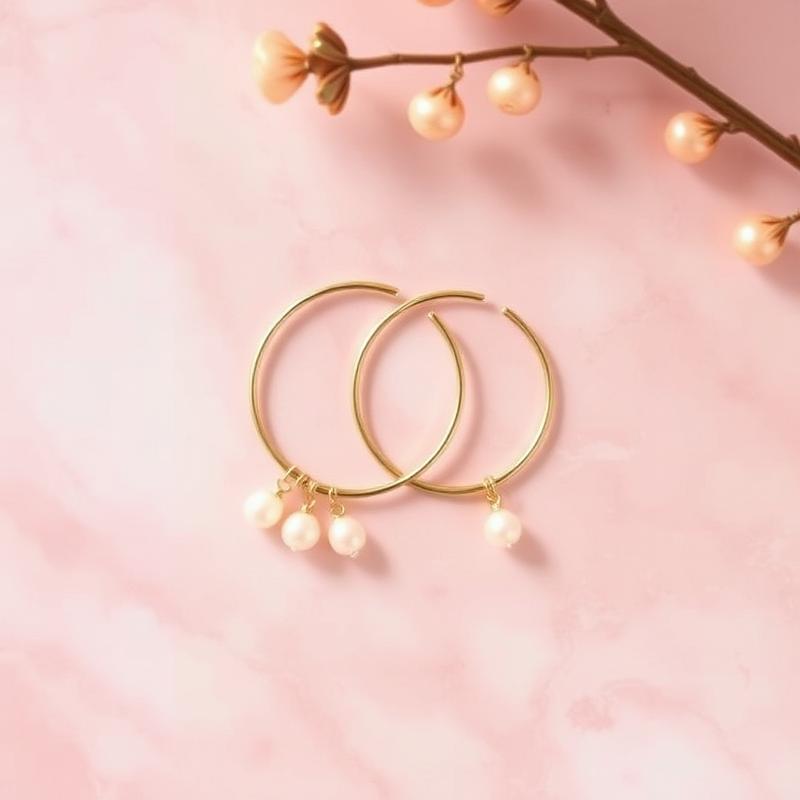 Pearl Hoop Earrings